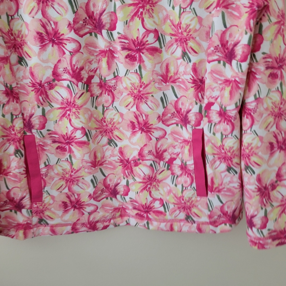 Talbots Pink Floral Pullover Top - Picture 3 of 7